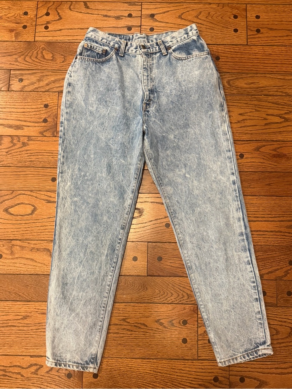 Vintage Levi's Women's High-Rise Stonewash Jeans - Light Blue- Size 30